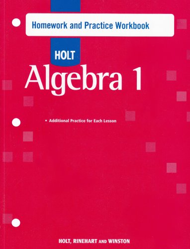 Product Cover Algebra 1: Homework and Practice Workbook