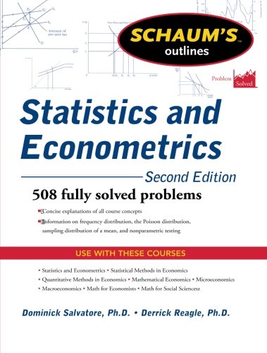 Product Cover Schaum's Outline of Statistics and Econometrics, Second Edition (Schaum's Outline Series)
