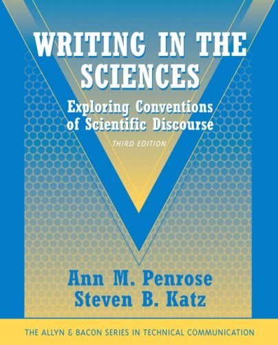 Product Cover Writing in the Sciences: Exploring Conventions of Scientific Discourse (Part of the Allyn & Bacon Series in Technical Communication) (3rd Edition)