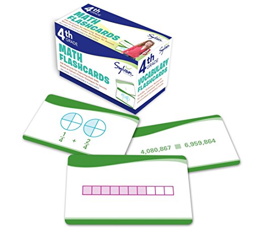 Product Cover 4th Grade Math Flashcards: 240 Flashcards for Improving Math Skills Based on Sylvan's Proven Techniques for Success (Sylvan Math Flashcards)