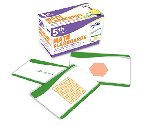 Product Cover 5th Grade Math Flashcards: 240 Flashcards for Improving Math Skills Based on Sylvan's Proven Techniques for Success (Sylvan Math Flashcards)
