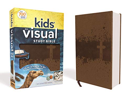 Product Cover NIV, Kids' Visual Study Bible, Leathersoft,  Bronze, Full Color Interior: Explore the Story of the Bible---People, Places, and History