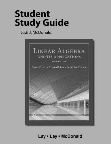 Product Cover Student Study Guide for Linear Algebra and Its Applications