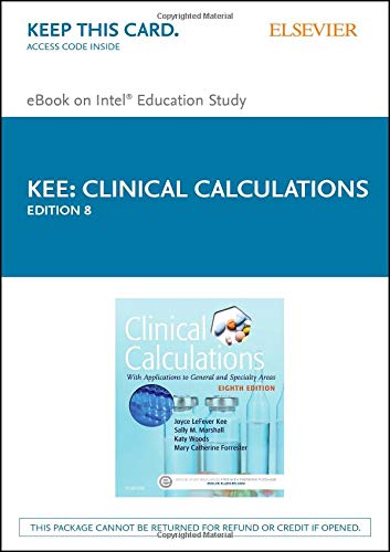 Product Cover Clinical Calculations: With Applications to General and Specialty Areas