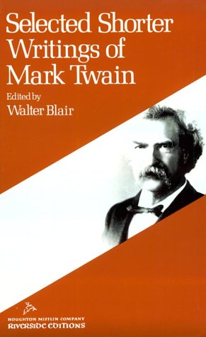 Product Cover Selected Shorter Writings of Mark Twain (Riverside Editions, A58)