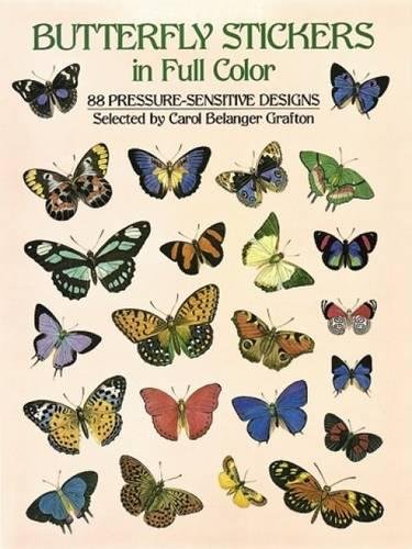Product Cover Butterfly Stickers in Full Color: 88 Pressure-Sensitive Designs