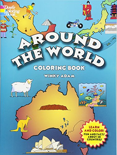 Product Cover Around the World Coloring Book (Dover History Coloring Book)