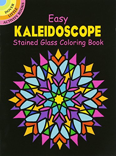 Product Cover Dover Easy Kaleidoscope Stained Glass Coloring Book (Dover Stained Glass Coloring Book)