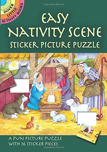Product Cover Easy Nativity Scene Sticker Picture Puzzle (Dover Little Activity Books)