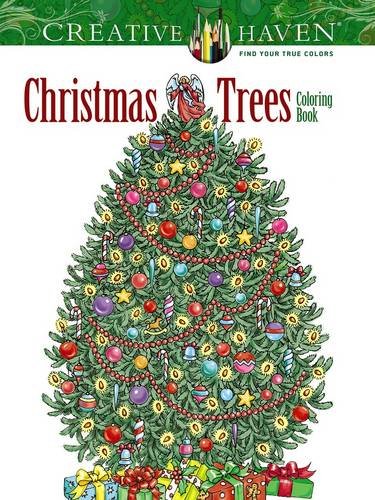 Product Cover Creative Haven Christmas Trees Coloring Book (Creative Haven Coloring Books)