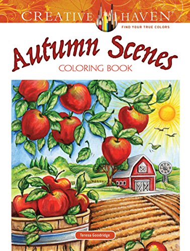 Product Cover Creative Haven Autumn Scenes Coloring Book (Adult Coloring)