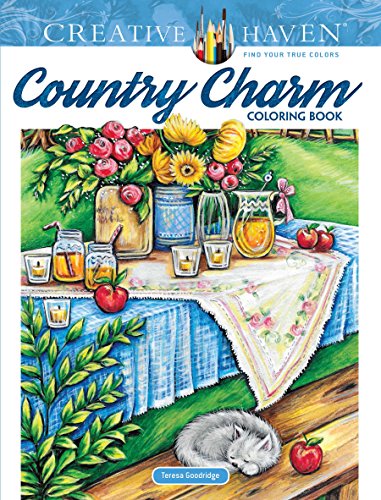 Product Cover Creative Haven Country Charm Coloring Book (Creative Haven Coloring Books)