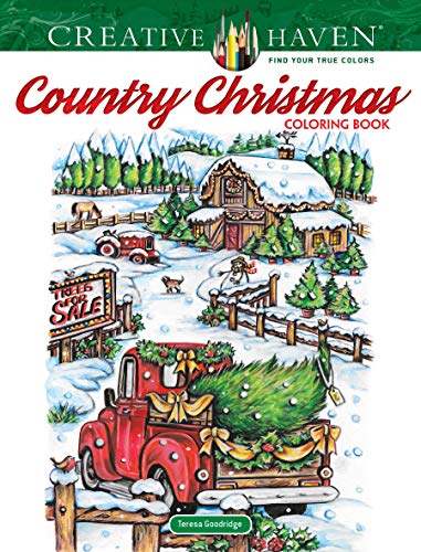Product Cover Creative Haven Country Christmas Coloring Book (Creative Haven Coloring Books)