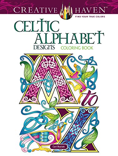 Product Cover Creative Haven Celtic Alphabet Designs Coloring Book (Creative Haven Coloring Books)