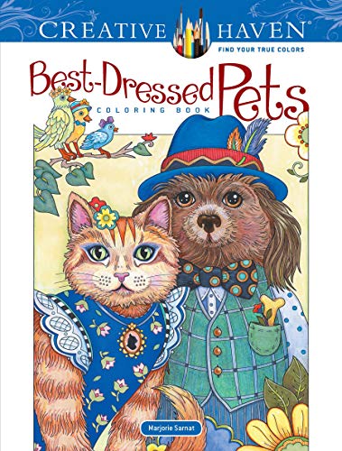 Product Cover Creative Haven Best-Dressed Pets Coloring Book (Creative Haven Coloring Books)