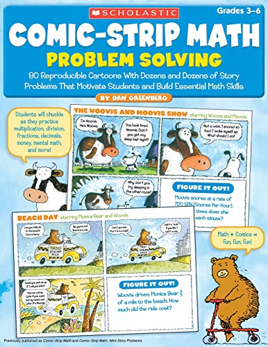 Product Cover Comic-Strip Math: Problem Solving: 80 Reproducible Cartoons With Dozens and Dozens of Story Problems That Motivate Students and Build Essential Math Skills