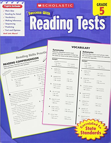 Product Cover Scholastic Success With Reading Tests, Grade 5 (Scholastic Success with Workbooks: Tests Reading)