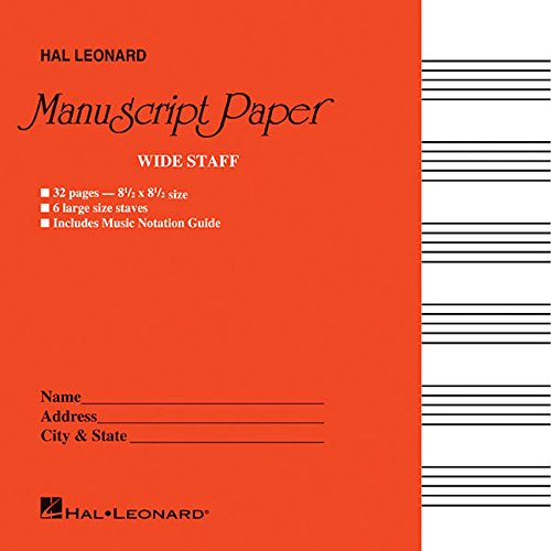 Product Cover Wide Staff Manuscript Paper (Red Cover)
