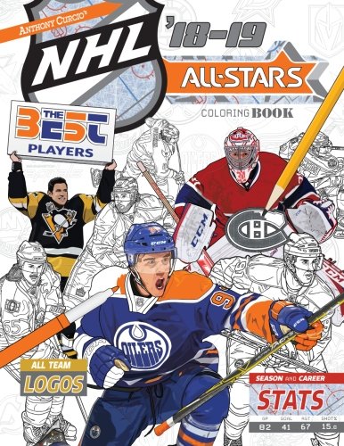 Product Cover NHL All Stars 2018-19: The Ultimate Hockey Coloring Book for Adults and Kids (All Star Sports Coloring) (Volume 6)