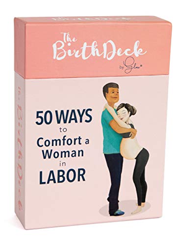 Product Cover The Birth Deck by Glow: 50 Ways to Comfort a Woman in Labor, Must Have Baby Shower Registry Gift for Mom and Dad, Girl and Boy, Reduce Pain Like a Doula