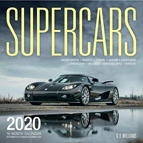 Product Cover Supercars 2020: 16-Month Calendar - September 2019 through December 2020
