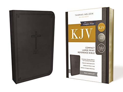Product Cover KJV, Reference Bible, Compact, Larger Print, Leathersoft, Black, Red Letter Edition, Comfort Print, 8-point print size