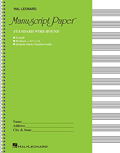 Product Cover Standard Wirebound Manuscript Paper (Green Cover)