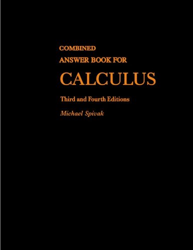 Product Cover Combined Answer Book For Calculus Third and Fourth Editions