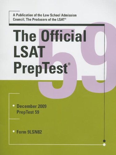 Product Cover Official LSAT Preptest 59