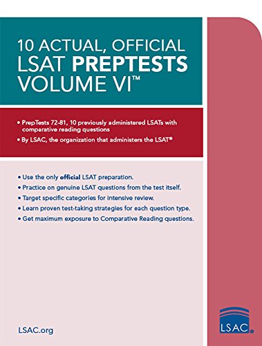 Product Cover 10 Actual, Official LSAT PrepTests Volume VI: (PrepTests 72-81)