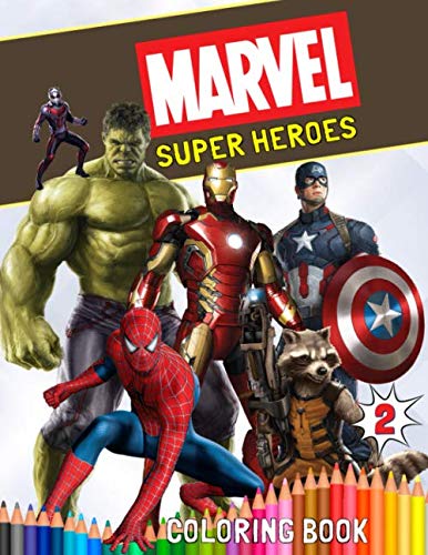 Product Cover Marvel Super Heroes Coloring Book: Coloring Book for Kids and Adults (Perfect for Children Ages 4-8)