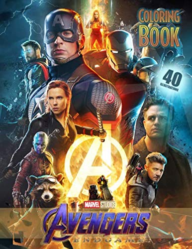 Product Cover AVENGERS Endgame Coloring Book: Coloring Books for Kids and Adults (40 High Quality Illustrations)