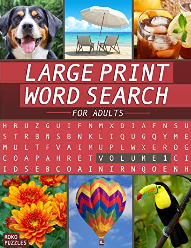 Product Cover Large Print Word Search Book - Volume 1: Fun and Interesting Variety of Topics.