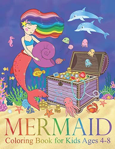 Product Cover Mermaid Coloring Book for Kids Ages 4-8: 40 Cute, Unique Coloring Pages