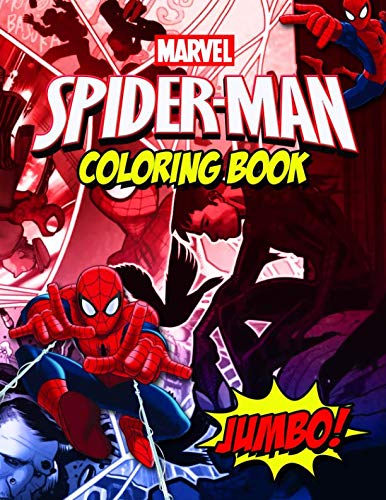 Product Cover Spiderman Coloring Book: Spiderman Comics Jumbo Coloring Book For Kids Ages 4-8 With 30 Premium Images