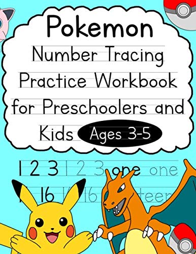 Product Cover Pokemon Number Tracing Practice Workbook for Preschoolers and Kids Ages 3-5 (Talented Kids)