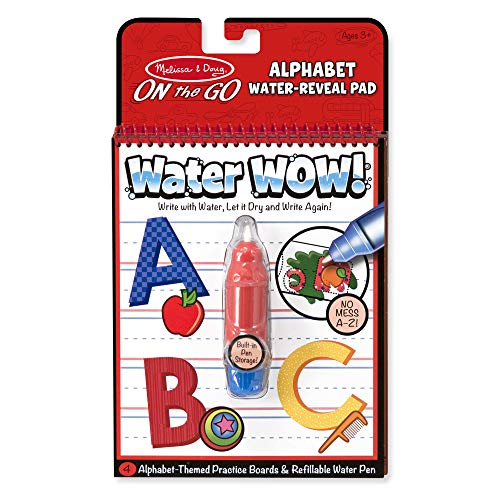 Product Cover Melissa & Doug On the Go Water Wow! Alphabet Reusable Water-Reveal Activity Pad, Chunky-Size Water Pen