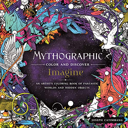 Product Cover Mythographic Color and Discover: Imagine: An Artist's Coloring Book of Fantastic Worlds and Hidden Objects