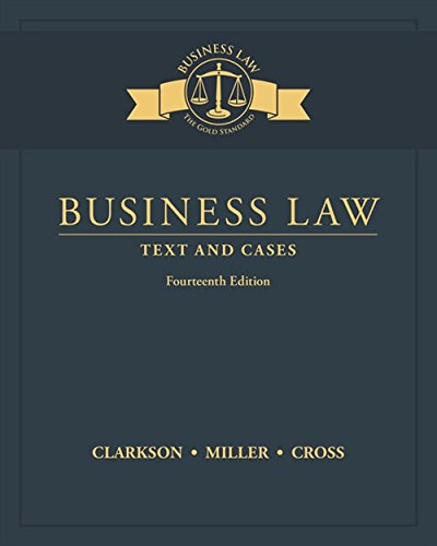 Product Cover Business Law: Text and Cases