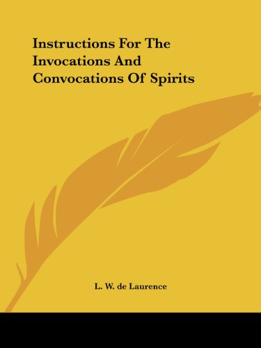 Product Cover Instructions For The Invocations And Convocations Of Spirits