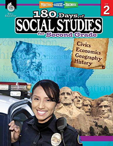 Product Cover 180 Days of Social Studies: Grade 2 - Daily Social Studies Workbook for Classroom and Home, Cool and Fun Civics Practice, Elementary School Level ... Created by Teachers (180 Days of Practice)