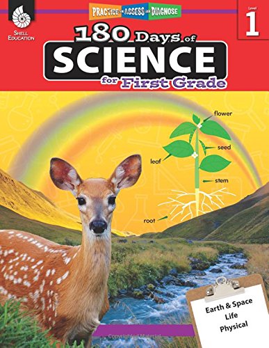 Product Cover 180 Days of Science: Grade 1 - Daily Science Workbook for Classroom and Home, Cool and Fun Interactive Practice, Elementary School Level Activities ... (180 Days of:  Practice -  Assess - Diagnose)