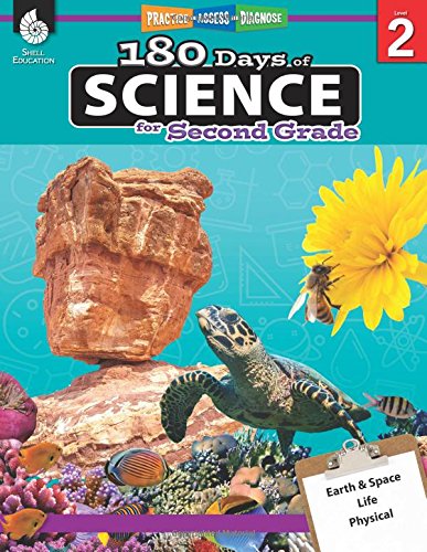 Product Cover 180 Days of Science: Grade 2 - Daily Science Workbook for Classroom and Home, Cool and Fun Interactive Practice, Elementary School Level Activities ... Concepts (180 Days of Practice, Level 2)