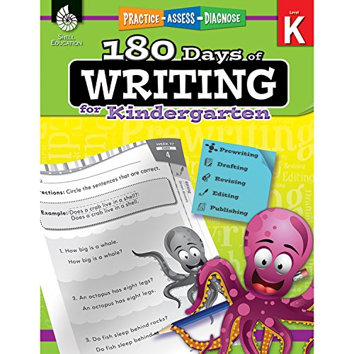 Product Cover 180 Days of Writing for Kindergarten - An Easy-to-Use Kindergarten Writing Workbook to Practice and Improve Writing Skills (180 Days of Practice)