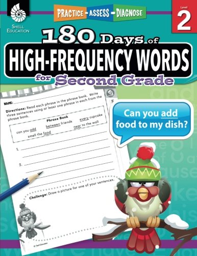 Product Cover 180 Days of High-Frequency Words for Second Grade - Learn to Read Second Grade Workbook - Improves Sight Words Recognition and Reading Comprehension for Grade 2, Ages 7 to 9 (180 Days of Practice)