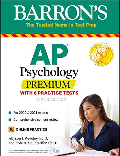Product Cover AP Psychology Premium: With 6 Practice Tests (Barron's Test Prep)