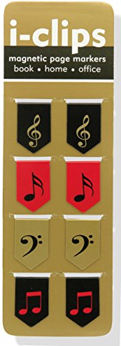 Product Cover Music i-clips Magnetic Page Markers (Set of 8 Magnetic Bookmarks)