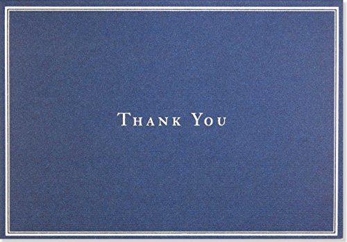Product Cover Navy Blue Thank You Notes (Stationery, Note Cards, Boxed Cards)