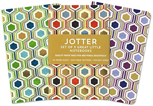 Product Cover Jotter Mini Notebooks for Bullet Journaling -- Honeycomb (3-pack) (Interior Dot-Grid Pattern)