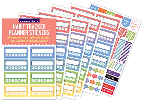 Product Cover Essentials Habit Tracker Planner Stickers (52 weeks of stickers)